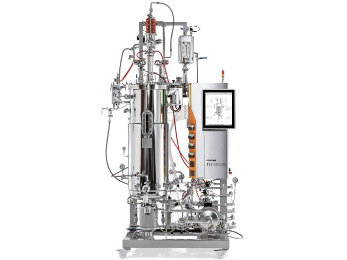 INFORS HT Techfors Bioreaktorsystem mit Steuerungseinheit für skalierbare und dokumentierte Bioprozessentwicklung